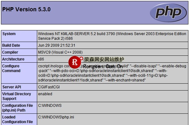 win2003环境iis6下php5.3配置图解