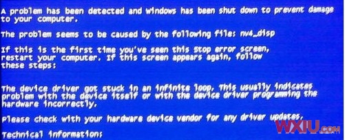 玩魔兽出现蓝屏